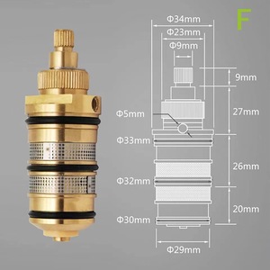 <span class=keywords><strong>Cartouche</strong></span> <span class=keywords><strong>thermostatique</strong></span> en laiton Weihao pour mélangeur d'eau chaude et froide, contrôle de la température, remplacement universel du noyau de valve - Product Image 6