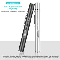 Lampe torche LED rechargeable en acier inoxydable, double lumière jaune et blanche, indice de protection IP65, design ultra-fin, autonomie 6-8h, pour infirmières et personnel hospitalier