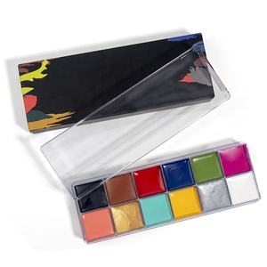 Profesional Festival 12 colores resplandor en el oscuro paleta <span class=keywords><strong>mariposa</strong></span> León payaso Kit para niños de cara y cuerpo de pintura - Product Image 3
