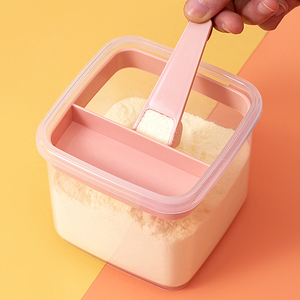 Boîte de conservation alimentaire portable avec couvercle et cuillère, boîte à lait en poudre étanche, récipient de conservation alimentaire en plastique de 600 ml - Product Image 5