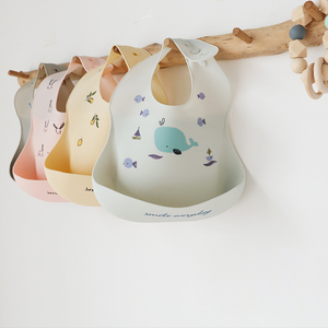 Babero de Silicona para Bebé, Impermeable, con Cuello Ajustable, Fácil de Limpiar, Ligero, Suave, Delantal para la Hora de Comer de Niños Pequeños, Logotipo Personalizado, Venta al Por Mayor - Product Image 4