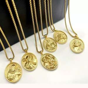 アーティヴェル カメオ イエス ステンレススチール カトリック ペンダント ヴィンテージ クリスチャン クラシック ゴールデン パンク ジュエリー ネックレス ファッション チャーム - Product Image 5