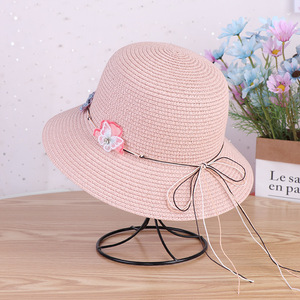 <span class=keywords><strong>2022</strong></span> nouveau Simple femme grande fleur parasol chapeau de paille respirant été mince chapeau de soleil pour la pêche en plein air voyage usage décontracté - Product Image 4