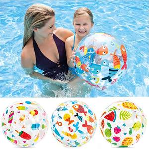 Pelota de playa de rayas transparentes inflable de PVC de colores al por mayor, juegos de agua de verano para piscina o playa al aire libre - Product Image 3