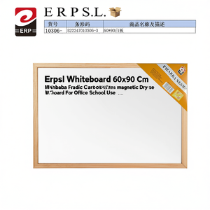 Lavagna magnetica cancellabile a secco Erpsl 60x90 cm con cornice in legno per ufficio e scuola - Product Image 2