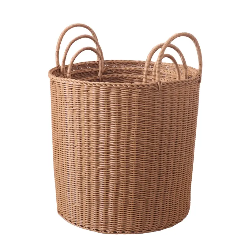 Eco-friendly plastic rattan wire basket baby toys bathroom clothes vegetables storage baskets laundry hamper
