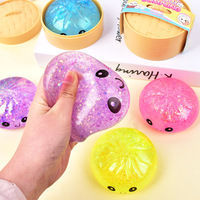 Nouvelle Boîte de Squishies Mystère Scintillants en Forme de Dumplings Colorés, Balles Anti-Stress, Jouet Sensoriel Fidget, Adorable Jouet Squishy Scintillant en Forme de Dumpling