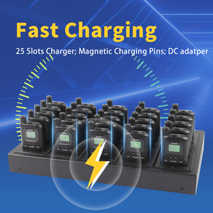 Hệ thống micro hướng dẫn viên du lịch không dây, tai nghe, 1 máy phát, 10 máy thu, 1 bộ sạc cho phiên dịch đồng thời - Product Image 6