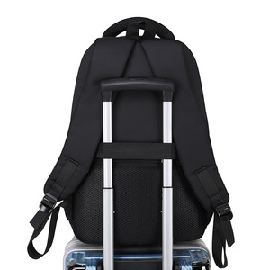 Laptop <b>Backpack</b> Black Oxford Cloth Water Resistant Unisex College Commute Travel Bag <b>With</b> Laptop <b>Compartment</b> - Product Image 2