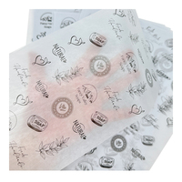 Greaseproof Reusable Wax Paper Custom Logo Restaurant Sandwich Burger Hamburger Food Wrapping Paper Wax Paper