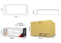 Contrôleur LED Zigbee Miboxer Milight FUT037ZP+ 2.4G, sortie max 20A 3.0 DC12-48V 3 en 1 RGB CCT RGBW, certifié CE/FCC/ROHS