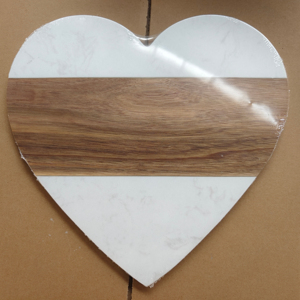 Tagliere a forma di cuore di grandi dimensioni <span class=keywords><strong>in</strong></span> <span class=keywords><strong>marmo</strong></span> e legno di Acacia pane bordo formaggio che serve tagliere salumi per formaggio - Product Image 4