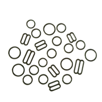 Precio de fábrica al por mayor: Anillos de metal ecológicos personalizados para sujetadores, deslizadores, ganchos para bikini, cierres, anillas de elevación, anillas en O, lo último en moda.