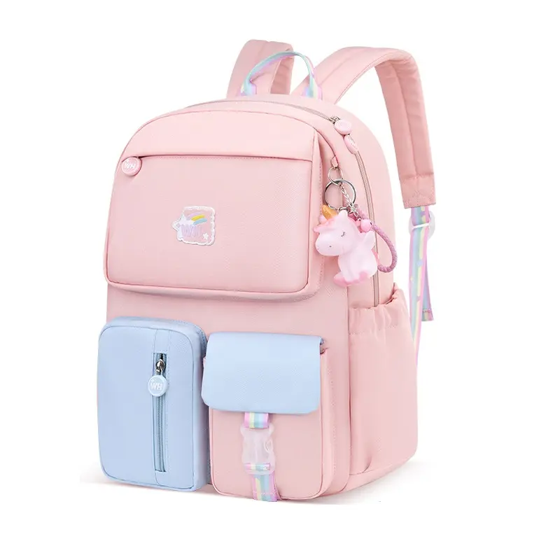 Primary Students School Bags Lightweight Backpacks High Quality New Grades 3-6 Children Girl Custom Logo Polyester Customized