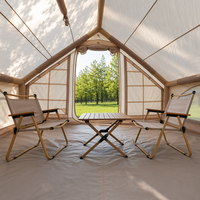 Tente de camping gonflable légère de 6,3 m² en tissu Oxford 210D, abri extérieur étanche de 13 kg, kit d'équipement pneumatique à porte unique