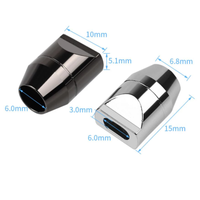 Adaptateur audio en alliage d'aluminium de 6,8 mm à 3,4 mm, séparateur en Y, glissière, prise jack, connecteur de fil pour écouteurs