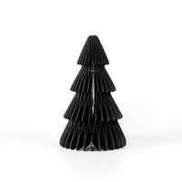 3D Papier-Wabenbaum Weihnachtsdekoration mit Lichtern - Festliche Dekoration für Zuhause, Party & Schreibtisch