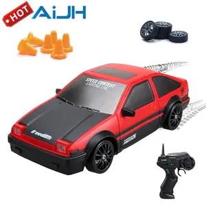 AiJH Mini-Drift-Radioantrieb 1:24 4WD Spielzeug mit LED-Licht Drift-Radioantrieb Autoreifen 4WD Fernsteuerung Rennspielzeug