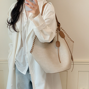 Nouveau <span class=keywords><strong>Sac</strong></span> Fourre-tout Minimaliste <span class=keywords><strong>en</strong></span> Toile <span class=keywords><strong>de</strong></span> <span class=keywords><strong>Voile</strong></span> Grande Capacité Couleur Unie pour Femme, Idéal pour le Travail Quotidien, Collection 2026 - Product Image 2