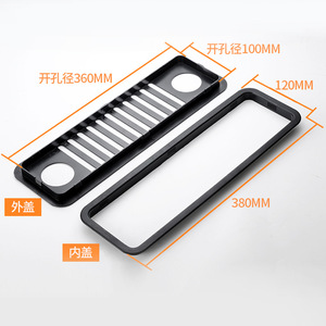 Grille de ventilation en plastique Guangzhou Huibaili 380x120mm avec persiennes pour dissipation thermique de boîtier d'ordinateur de bureau - Product Image 1