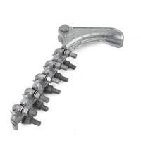 Serre-câble de tension de type boulonné en alliage d'aluminium galvanisé série NLD, certifié IEC/GB, accessoires pour lignes aériennes électriques