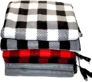 Couverture thermique électrique en polyester à carreaux 12V USB avec design matelassé, 3 niveaux de chaleur, pliable pour la voiture, le <span class=keywords><strong>camping</strong></span> et l'extérieur - Product Image 5