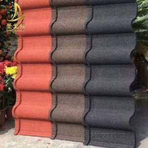 Azulejos de techo de metal recubiertos de piedra del Golán clásico Diseño tradicional Línea de producción de azulejos de techo lisos Techo de África de onda Romana - Product Image 6