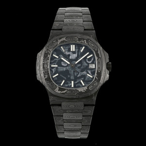 นาฬิกาข้อมือผู้ชายรุ่น All Carbon Fiber 5711 แบบกลไก ดีไซน์เปลือกหอยเกลียวสุดหรู น้ำหนักเบาพิเศษ - Product Image 1