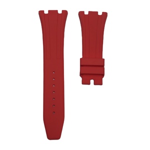 Bracelet de montre en caoutchouc respirant à motif GG de 26 mm avec fermoir papillon, compatible avec <span class=keywords><strong>Casio</strong></span> GA2100, résistant à l'eau, luxe rose - Product Image 1