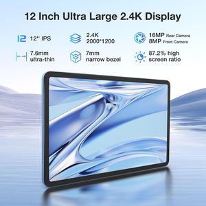La tableta <span class=keywords><strong>DOOGEE</strong></span> <span class=keywords><strong>T20</strong></span> Ultra cuenta con una pantalla 2K FHD de 12 pulgadas, una batería de 10800mAh y 32GB - Product Image 3