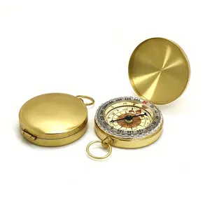 MUCHAN Waterproof Luminous Compass portable brass compass outdoor survival emergency tool