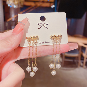 Hoa tai ngọc trai tua rua dài thời thượng cho nữ in Feng Hoa tai cường lực siêu tiên cho bữa tiệc họa tiết hình hoa - Product Image 6