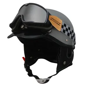 Helm sepeda motor Modular, pelindung kepala setengah wajah untuk berkendara Pilot Off-road