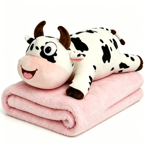 Customized Carrot Plush Stuffed Animal with Attached <b>Orange</b> Fleece Blanket Lying Smiling Carrot Pillow Convertible <b>Throw</b> Blanket - Product Image 4