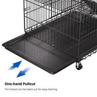 Grande cage à chat en métal solide et simple à plusieurs niveaux avec roulettes, hamac, échelle, maison intérieure spacieuse pour plusieurs chats