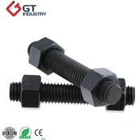 Full Threaded Rod 1/4" 1/2" 3/4" 5/8" A193 B7 Black Plated Threaded Rod Corrosion Resistant High Strength for B16.5 Flanges