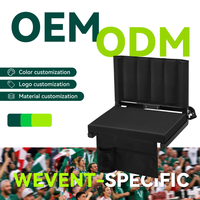 Chaise de plage portable d'extérieur avec dossier en fer et coussin, pliable, en tissu Oxford résistant à l'humidité, conception OEM pour utilisation en stade sportif