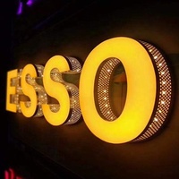 Enseignes lumineuses LED personnalisées pour entreprises, bureaux, intérieur et extérieur, lettres métalliques éclairées