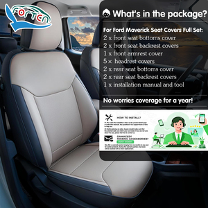 Set Completo Originale di <span class=keywords><strong>Sedili</strong></span> Auto Modificati, Accessori <span class=keywords><strong>Ford</strong></span> 2024, Compatibili con <span class=keywords><strong>Ford</strong></span> Maverick XL XLT Lariat SuperCrew 2022-2026, Coprisedili - Product Image 3