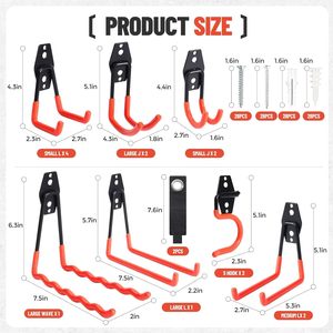 Gancio per bici <span class=keywords><strong>da</strong></span> Garage montato a parete resistente per appendere in bicicletta e organizzazione salvaspazio - Product Image 3