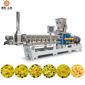 Double screw extruder 200-1000kg/h China extrusion corn puffed food extruder producing machine