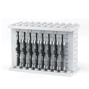 MOC Equipo de Almacenamiento para Colgar Rifles en la Pared, Bloques de Construcción Ensamblados, Piezas de Personajes, Plástico ABS, Juguete para Niños - Product Image 5