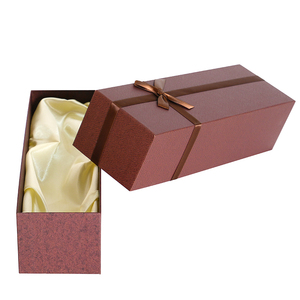 Biểu Tượng Tùy Chỉnh Cứng Nhắc Carton Rượu Vang Đỏ Chai Duy Nhất Hộp Ribbon Trang Trí Nước Hộp Thủy Tinh Hình Chữ Nhật Carton Với Pe Khay Được Xây Dựng Trong - Product Image 4