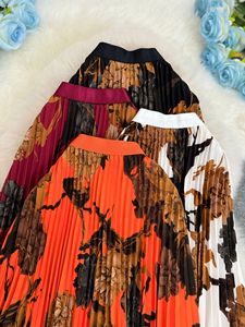 Jupes de plage à imprimé bohème pour femmes, taille haute, fluides, plissées, style A, maxi, pour les vacances, les stations balnéaires et la mode printemps-automne - Product Image 2
