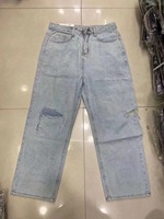 Balles de jeans en denim jambe droite décontractés de haute qualité pour les femmes