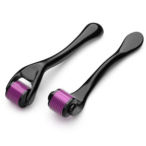 Rouleau <span class=keywords><strong>Derma</strong></span> Noir Mat 540 Microneedling Mésothérapie pour Soins de la Peau Rouleau Meso - Product Image 1