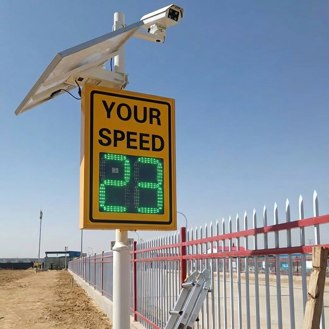 Solar-powered radar Speed Camera with a Camera