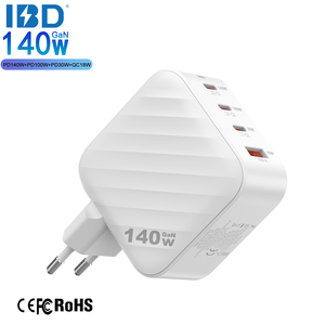 IBD all'ingrosso 140w Gan Led 4 multiporta Usb C di tipo uu UK AU KR IN Super veloce ricarica telefono portatile adattatore per caricabatterie da muro - Product Image 6