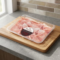 Racque Premium, poitrine de porc tranchée, charcuterie froide, faible teneur en sel, emballée sous vide, réfrigérée, origine Espagne, 0,25 kg