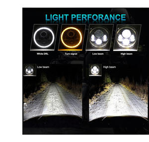 Phares de voiture LED de 7 pouces avec halo Angel Eye, adaptés aux accessoires de modification de phares de moto Harley - Product Image 3